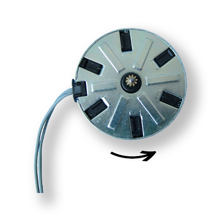 MOTORINO CDC ROTAZIONE ANTIORARA 220V.