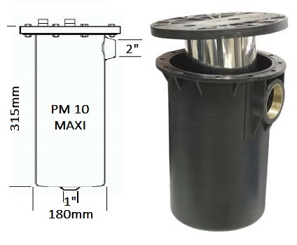 INVOLUCRO NYLON CONDENSATORE PM10 MAXI SENZA SERPENTINO A=2 B=1\