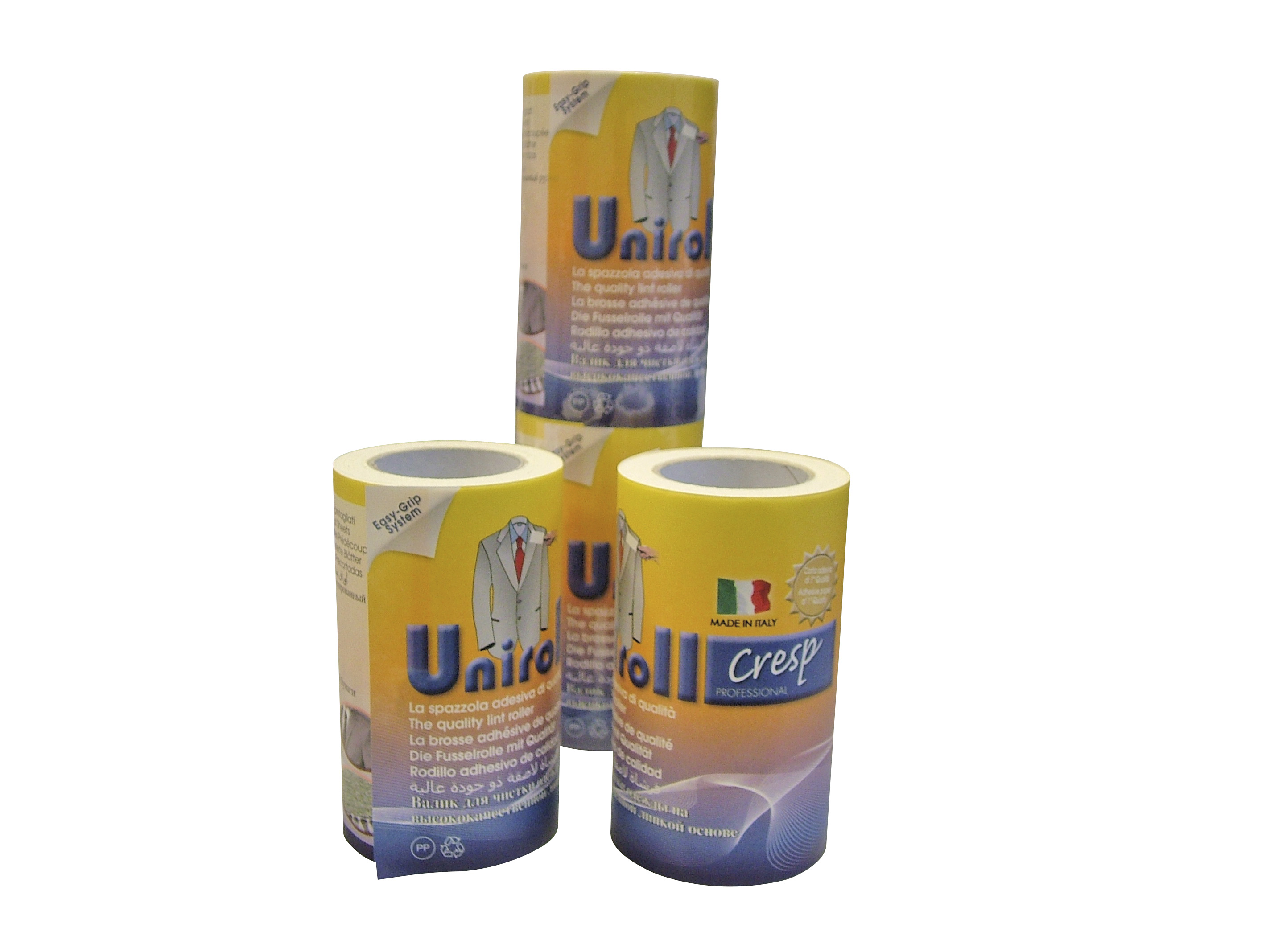 UNIROLL CRESP SPAZZOLA ADESIVA TERMOPACK 2 RICAMBI METRI 10+10 ROTOLO PRETA GLIATO CARTA CRESPATA