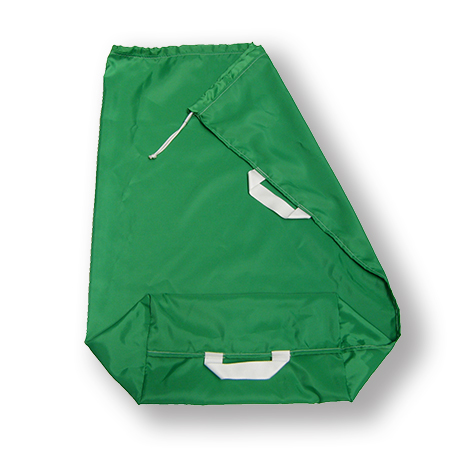 SACCO POLIESTERE CM. 70X95 CON FONDO 24X45 A 2 MANIGLIE VERDE