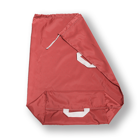 SACCO POLIESTERE CM. 70X95 CON FONDO 24X45 A 2 MANIGLIE ROSSO
