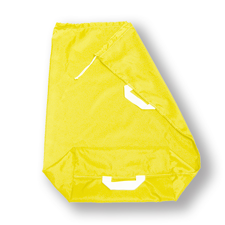 SACCO POLIESTERE CM. 70X95 CON FONDO 24X45 A 2 MANIGLIE GIALLO