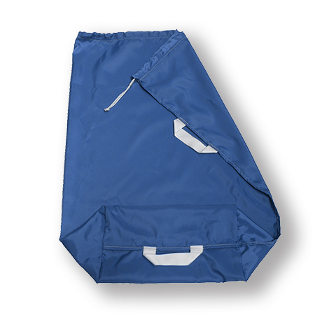 SACCO POLIESTERE CM. 70X95 CON FONDO 24X45 A 2 MANIGLIE BLU