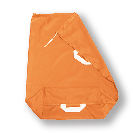 SACCO POLIESTERE CM. 70X95 CON FONDO 24X45 A 2 MANIGLIE ARANCIO