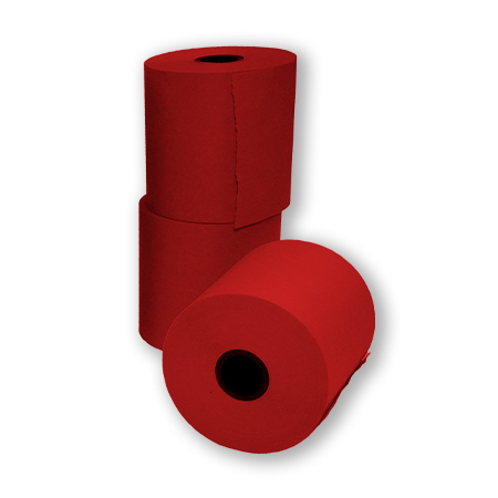 ROTOLO REGISTRATORE DI CASSA HIDROFIX 44mm. ROSSO